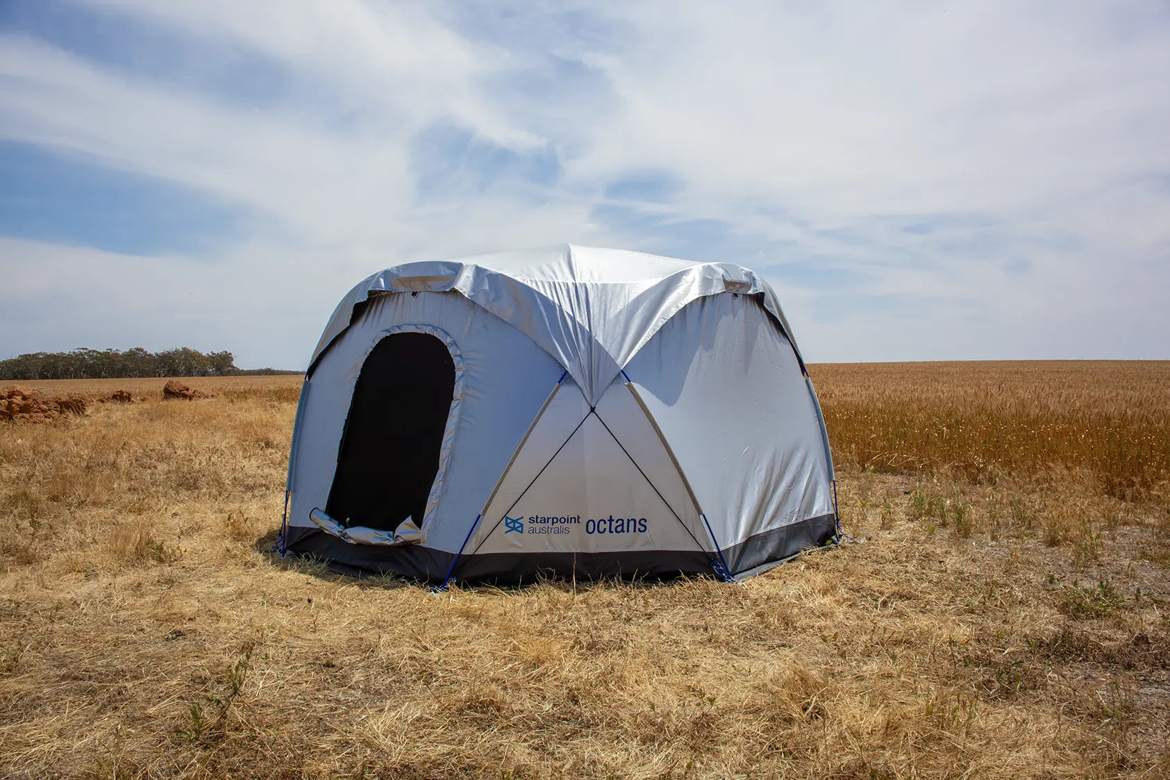Octans daytime roof tarp installed